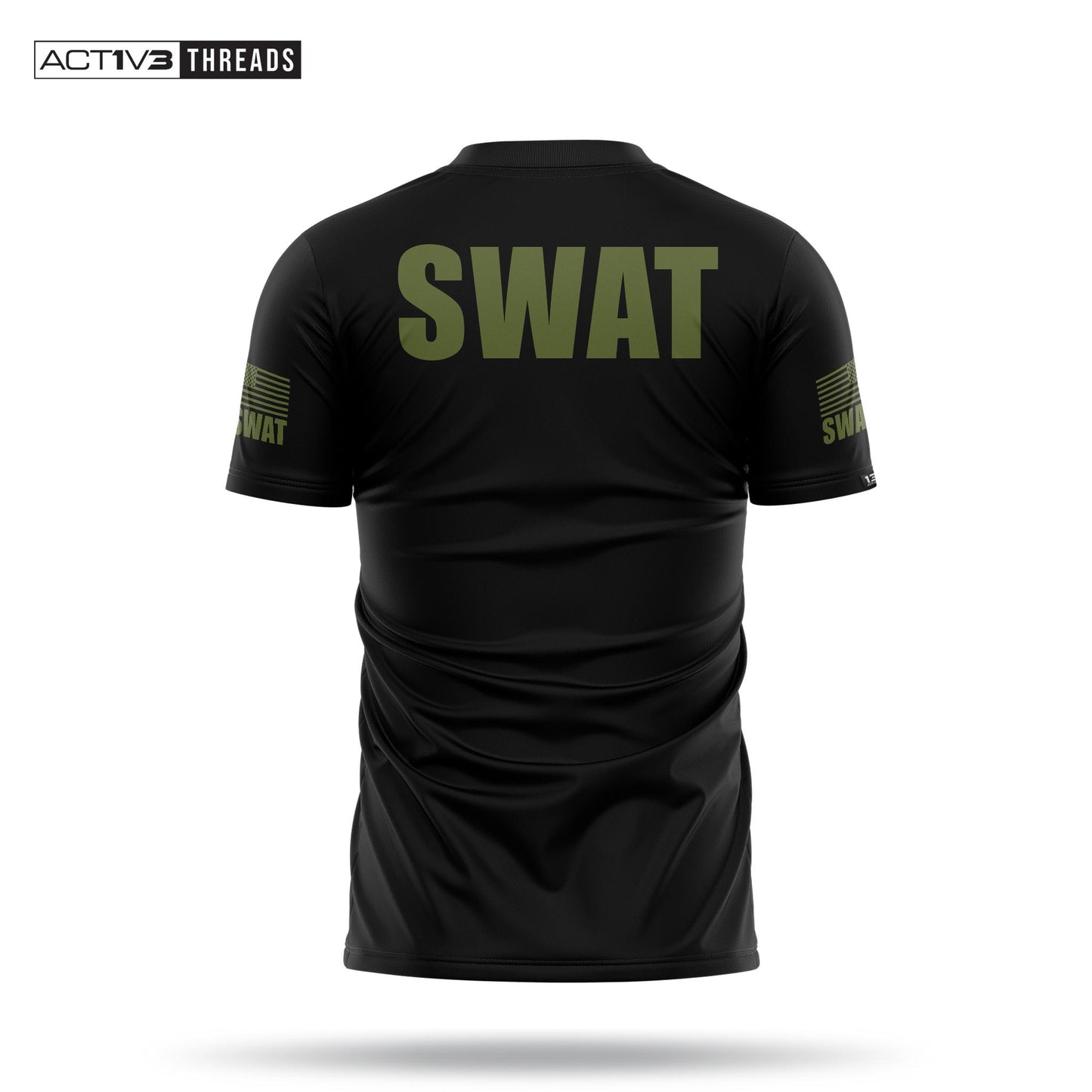 [SWAT] Men's Performance Shirt [BLK/GRN]-13 Fifty Apparel