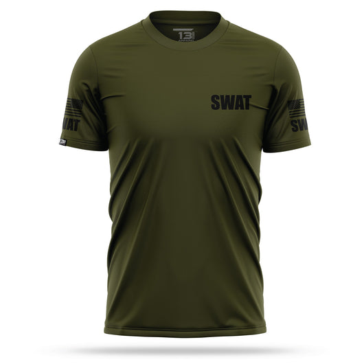 [SWAT] Men's Performance Shirt [GRN/BLK]-13 Fifty Apparel