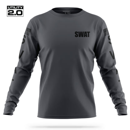[SWAT] Men's Utility 2.0 Long Sleeve [CHAR/BLK]-13 Fifty Apparel