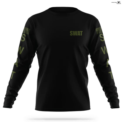 [SWAT] Men's Utility Long Sleeve [BLK/GRN]-13 Fifty Apparel