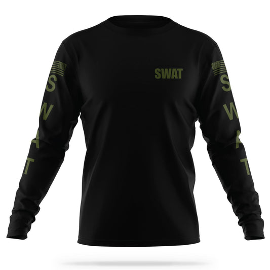 [SWAT] Men's Utility Long Sleeve [BLK/GRN]-13 Fifty Apparel