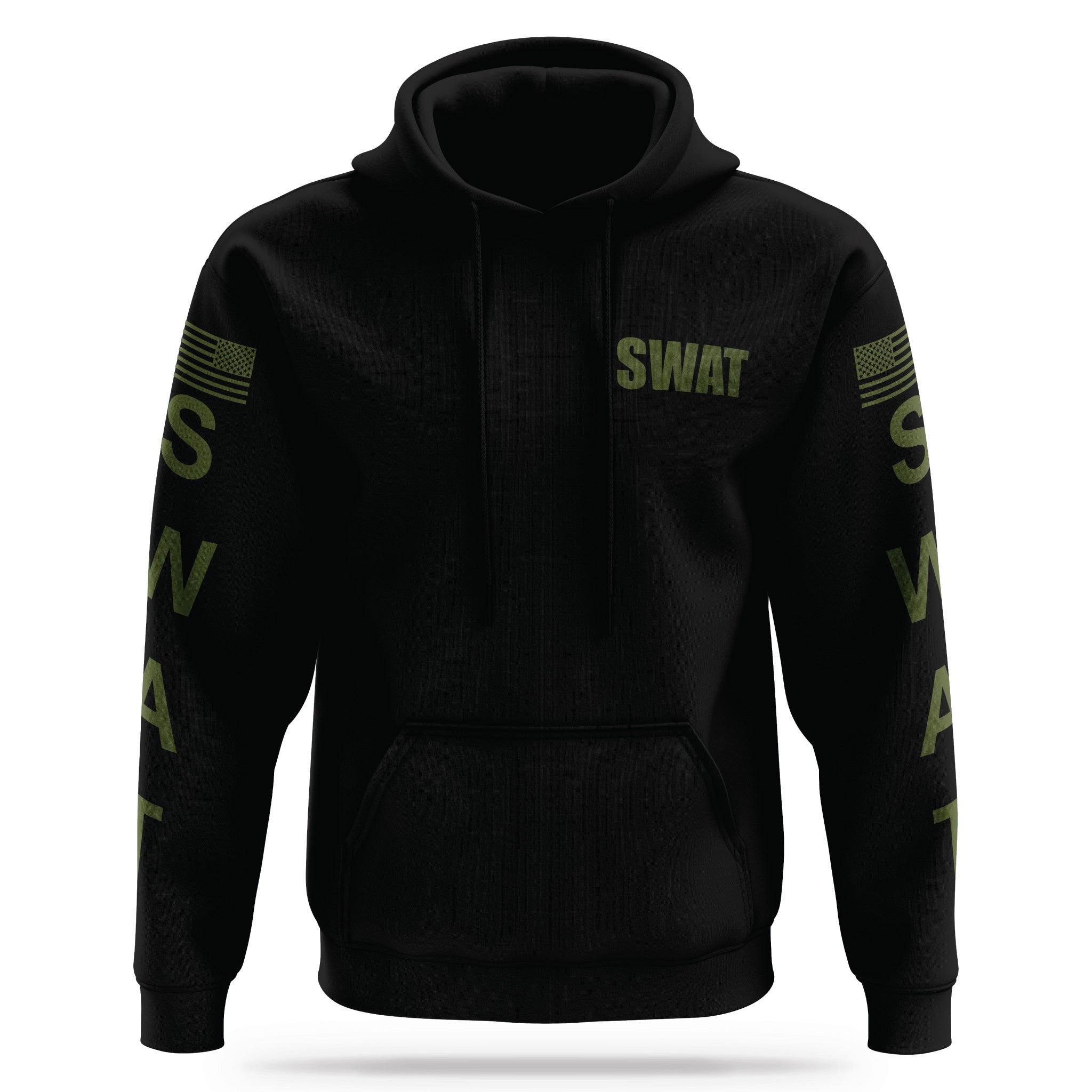 SWAT Performance Hoodie 2.0 Blk/Grn | XXXXL | Hoodie | Leo Owned & Operated Business | Designed in The USA | 13 Fifty Apparel