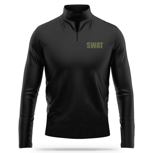 [SWAT] Performance Quarter Zip [BLK/GRN]-13 Fifty Apparel