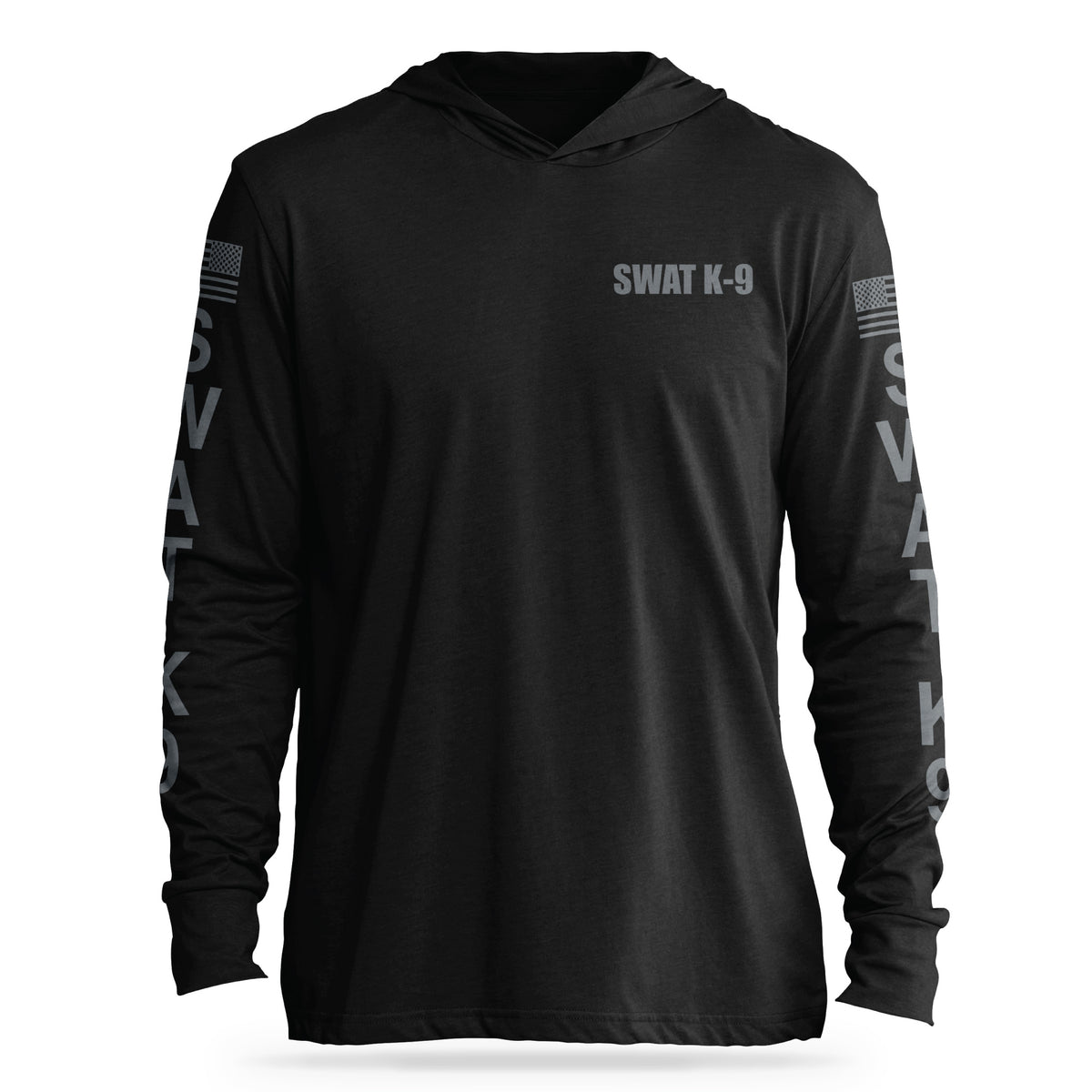 [SWAT K9] Cotton Hooded Tee [BLK/GRY]