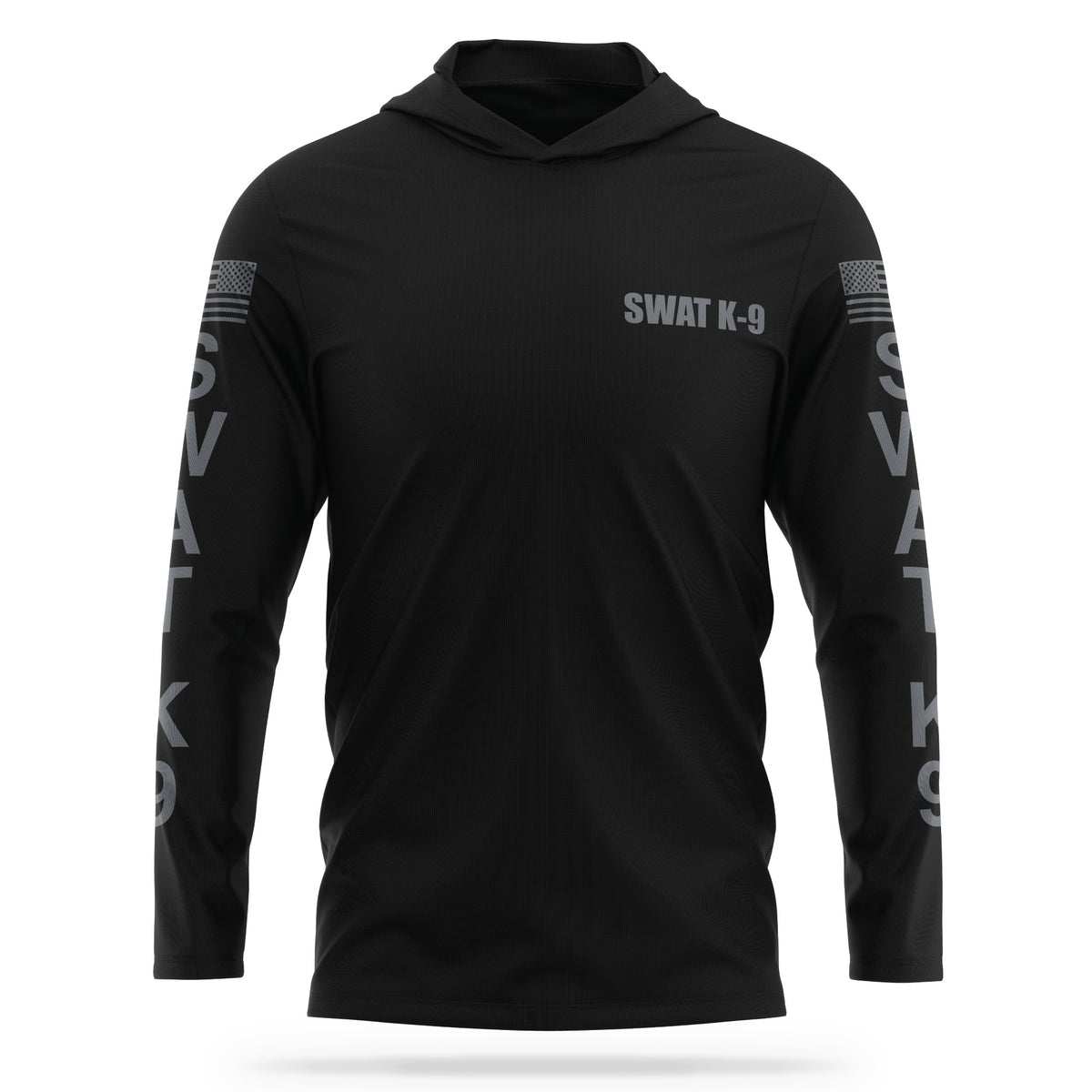 [SWAT K9] Men's Hooded Long Sleeve [BLK/GRY]