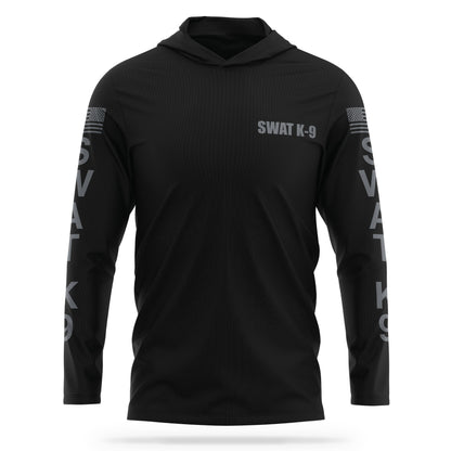 [SWAT K9] Men's Hooded Long Sleeve [BLK/GRY]