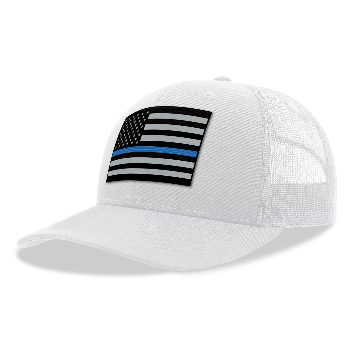 [THIN BLUE LINE FLAG] Kids Adjustable Mesh Back Cap-13 Fifty Apparel