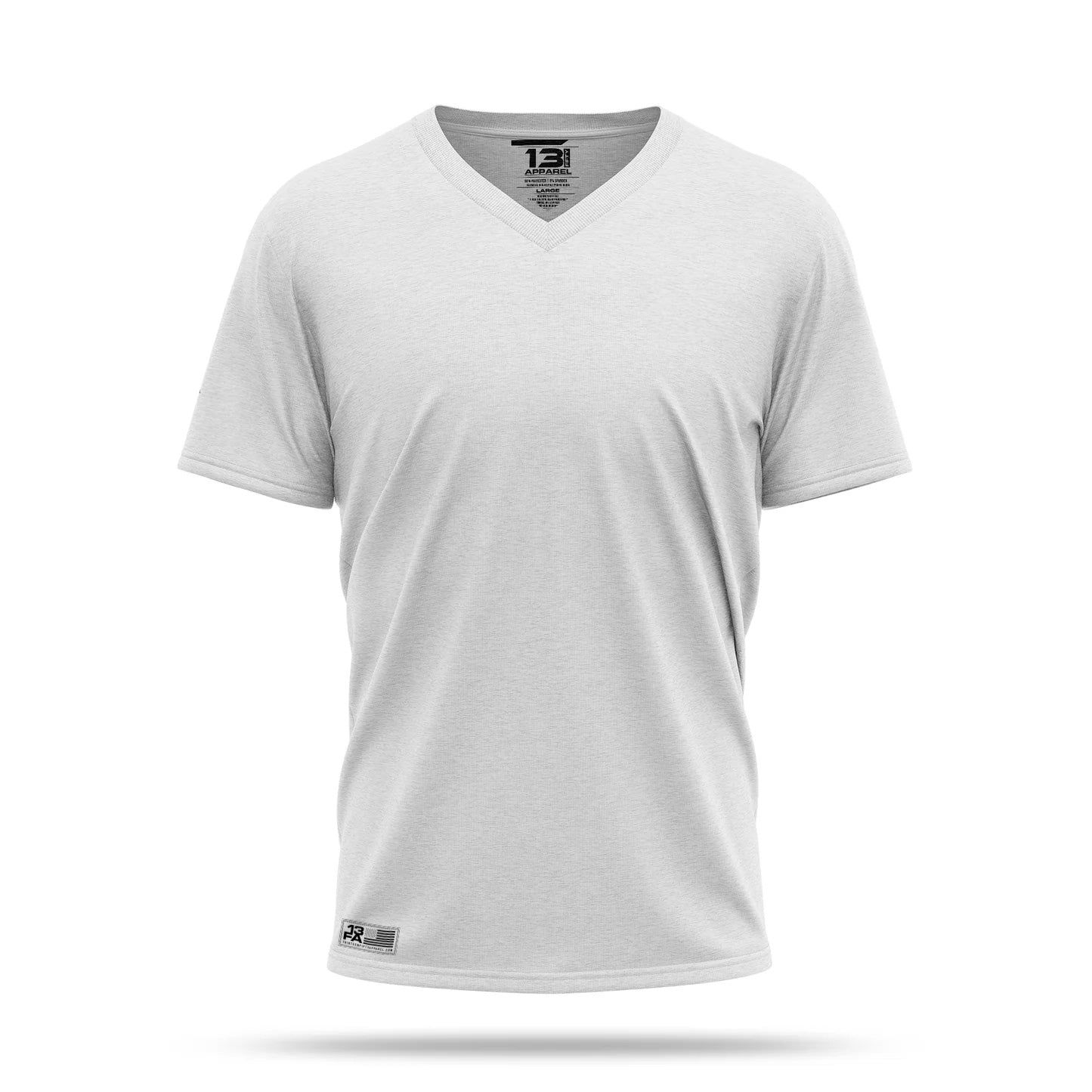 [TRI-BLEND] V-Neck Shirt [WHT]-13 Fifty Apparel