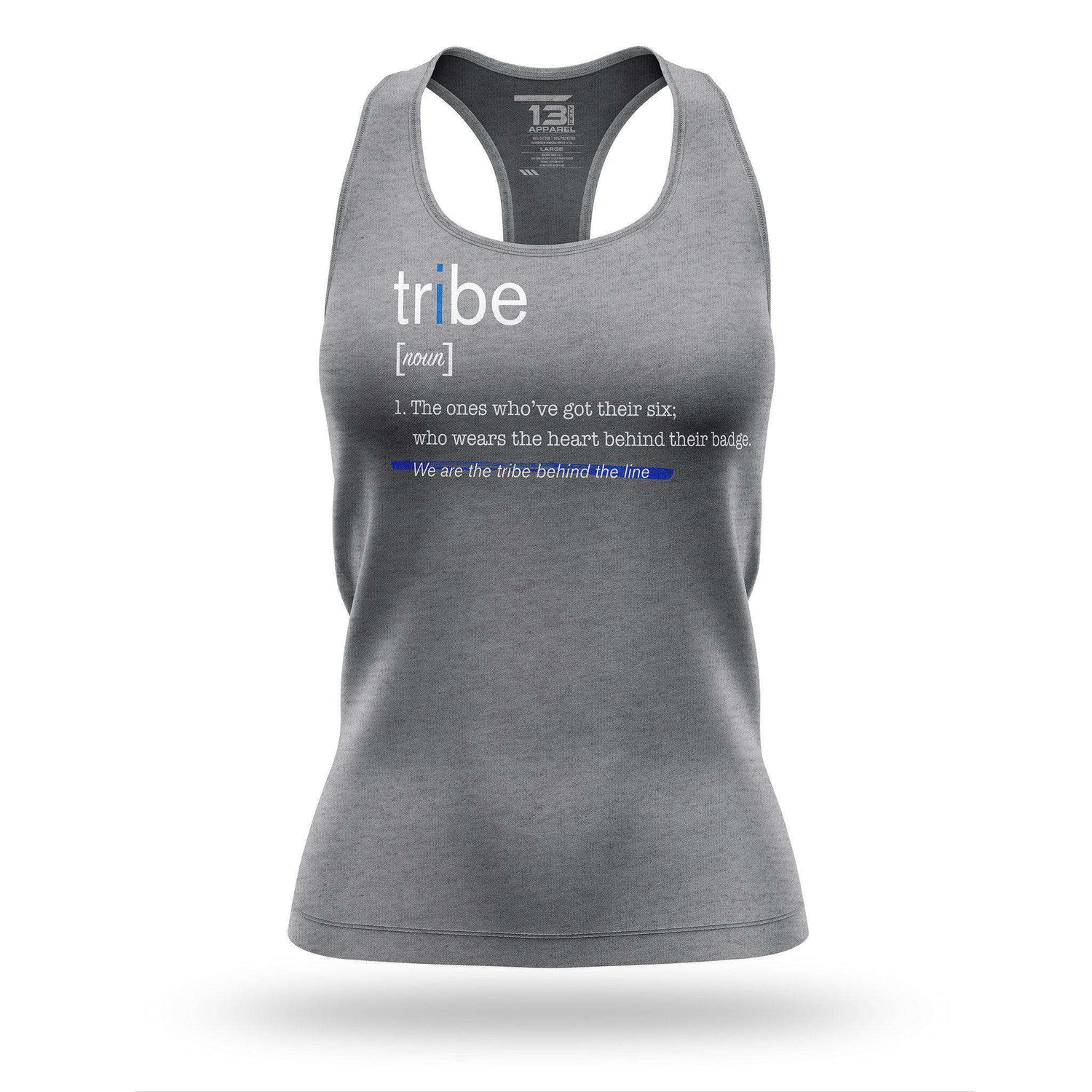 [TRIBE] Women's Racerback Tank [GRY/WHT]-13 Fifty Apparel