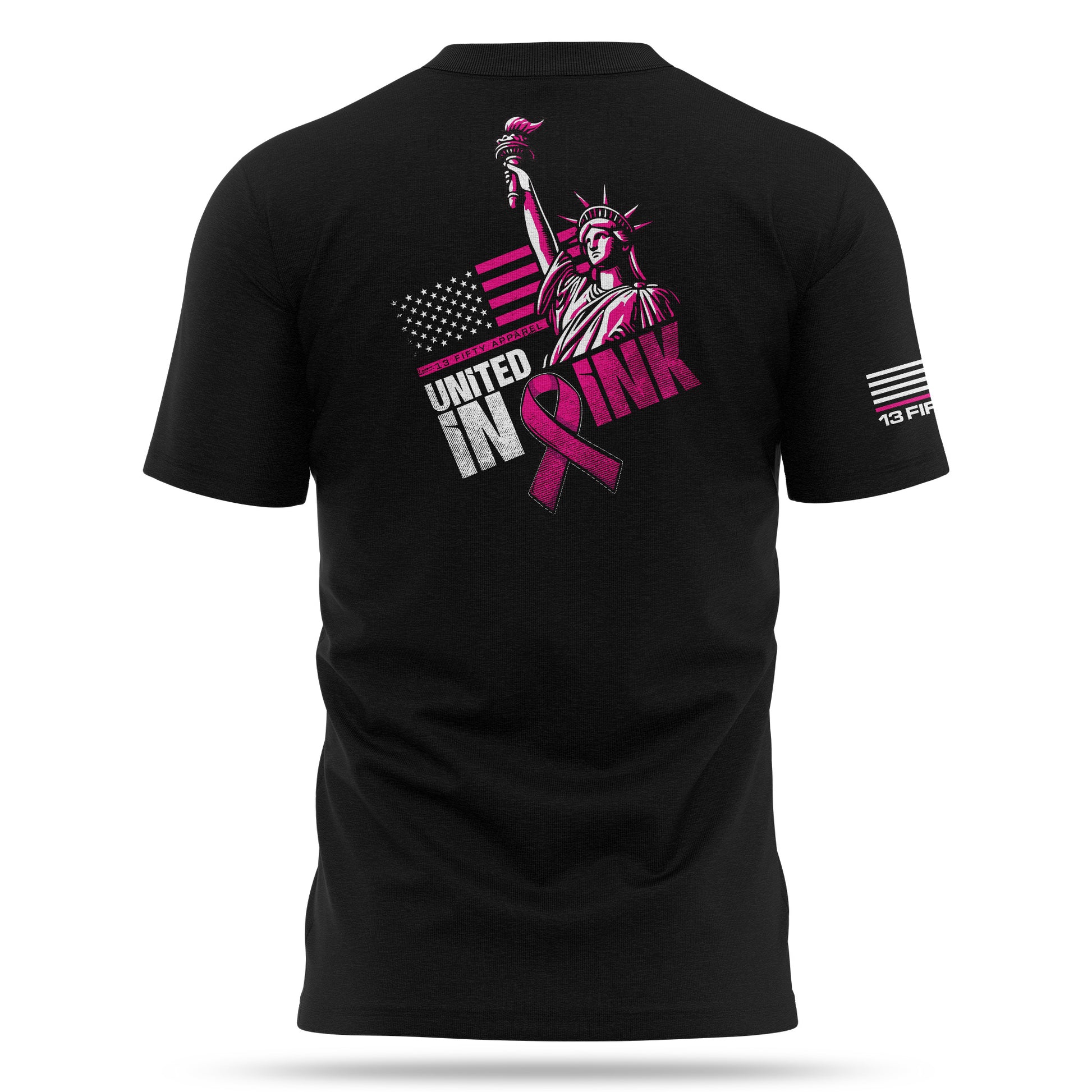 [UNITED IN PINK] Cotton Blend Shirt [BLK/PNK]-13 Fifty Apparel