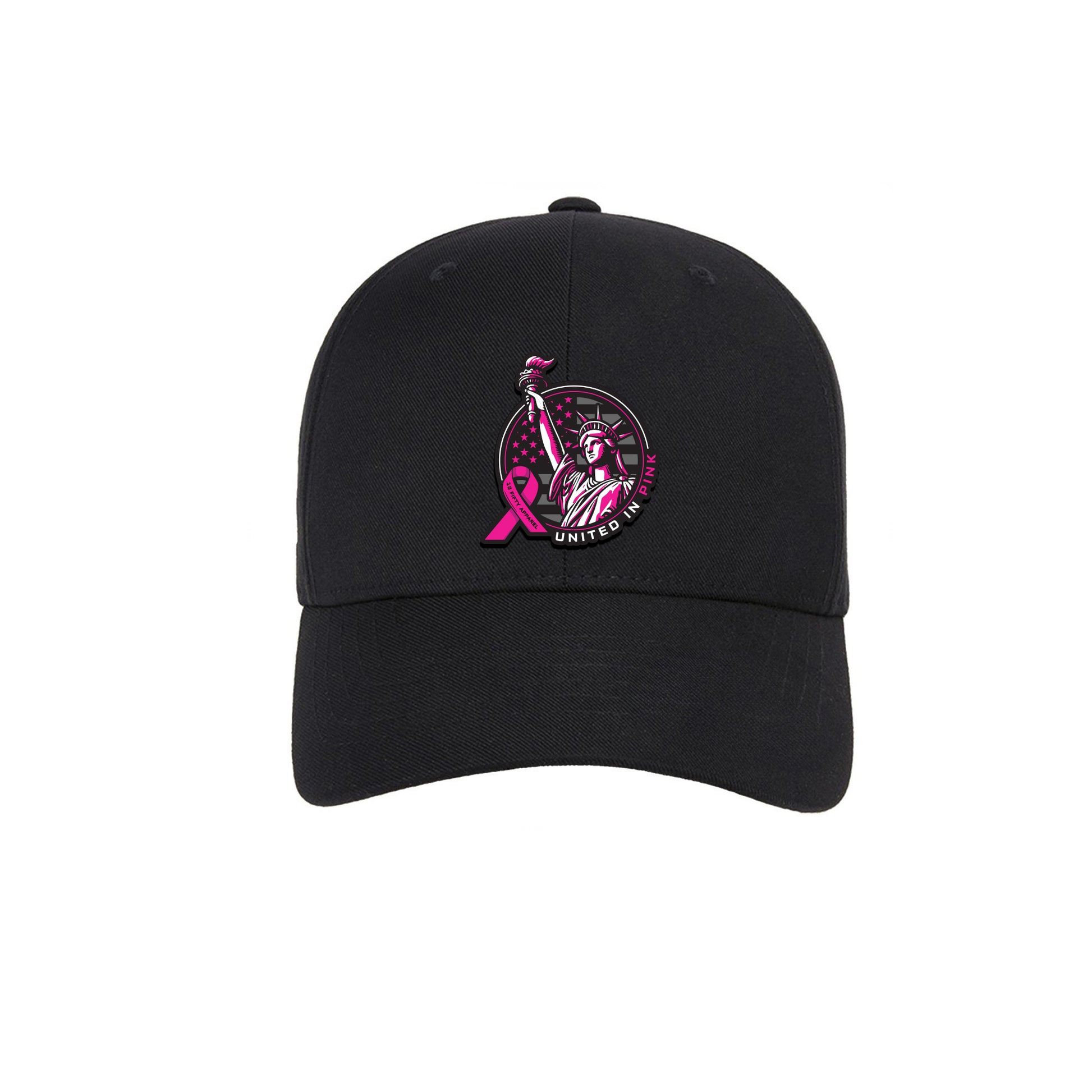 [UNITED IN PINK] Flexfit® Adjustable Cap [BLK/PNK]-13 Fifty Apparel