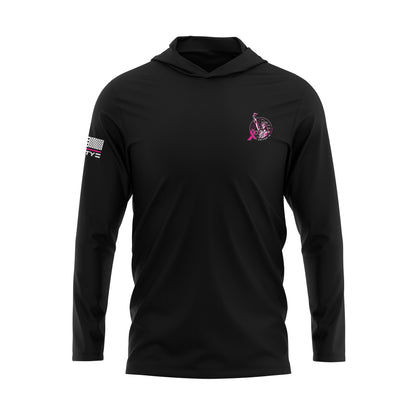 [UNITED IN PINK] Men's Hooded Long Sleeve [BLK/PNK]-13 Fifty Apparel
