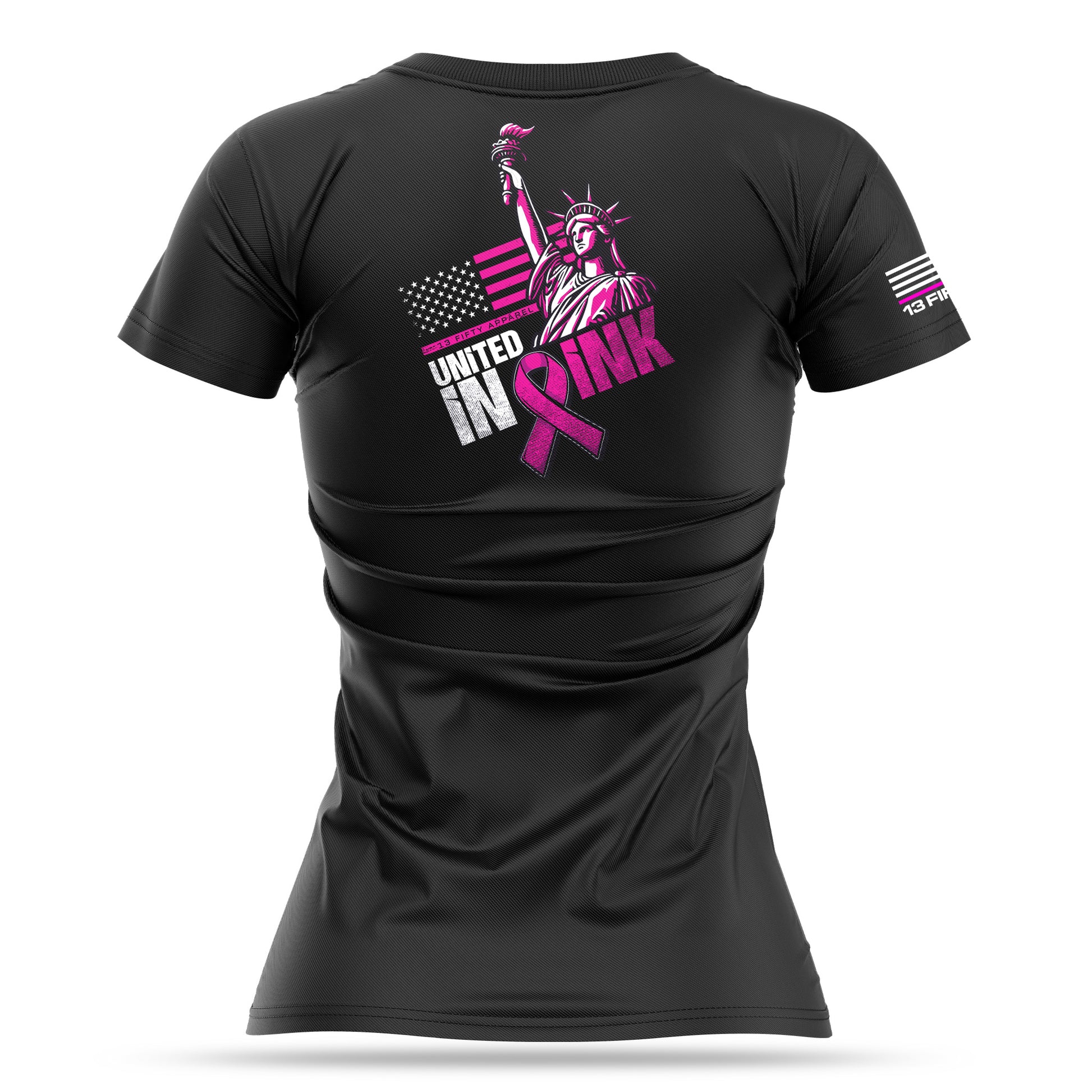 [UNITED IN PINK] Women's Utility Shirt [BLK/PNK]-13 Fifty Apparel
