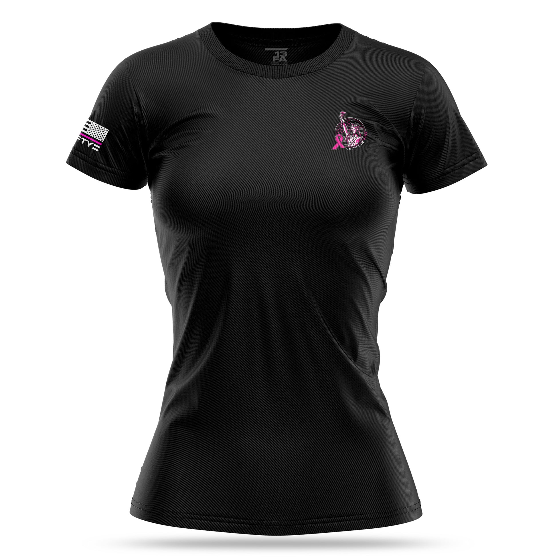 [UNITED IN PINK] Women's Utility Shirt [BLK/PNK]-13 Fifty Apparel