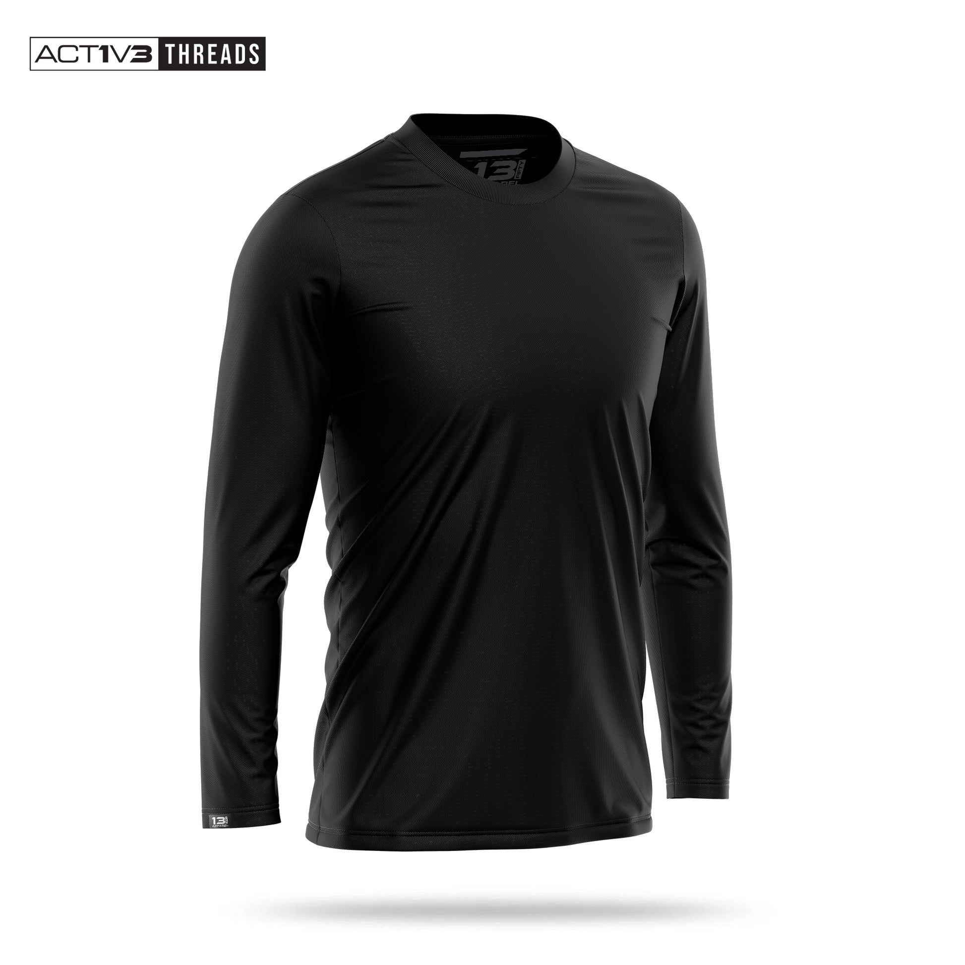 [UNMARKED] Men's Performance Long Sleeve [BLK]-13 Fifty Apparel