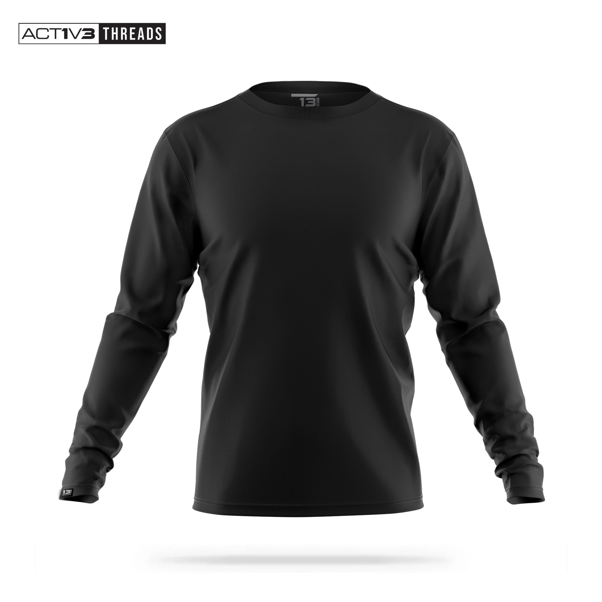 [UNMARKED] Men's Performance Long Sleeve [BLK]-13 Fifty Apparel