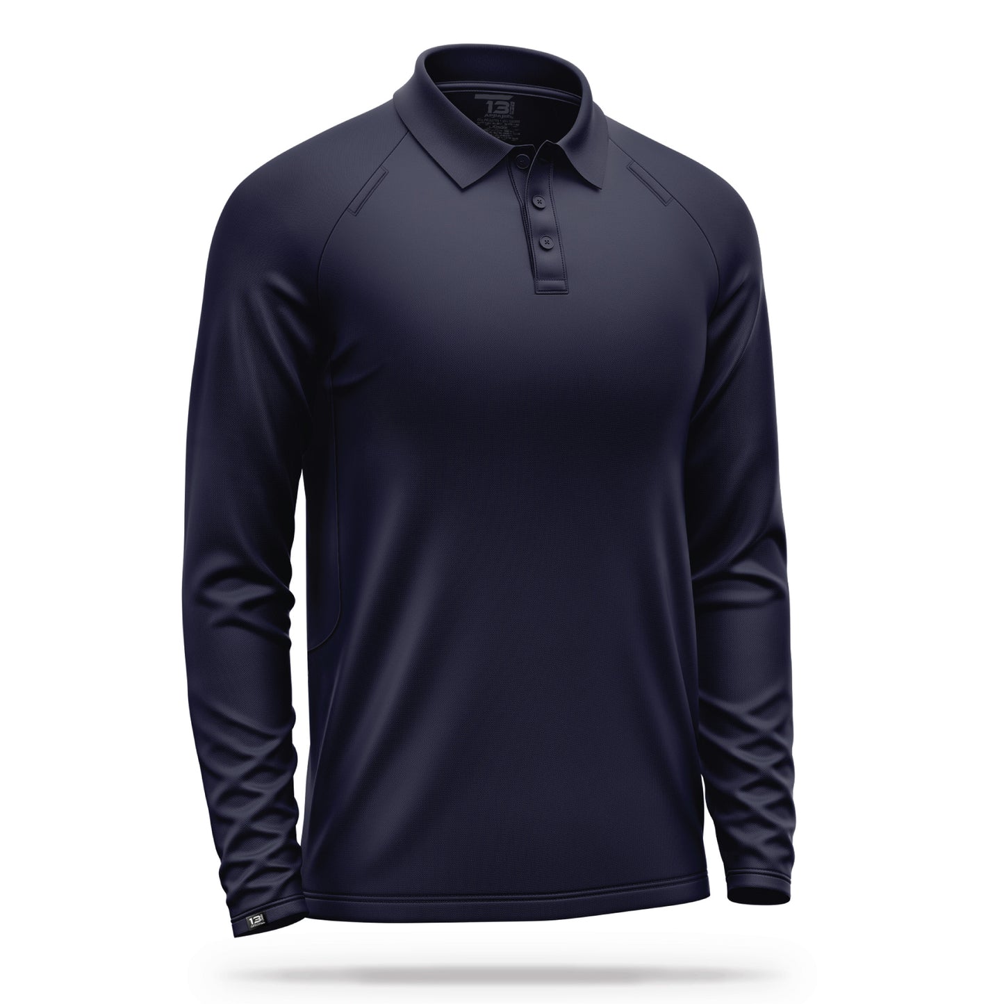 [UNMARKED] Men's Performance Polo Long Sleeve [NVY]-13 Fifty Apparel