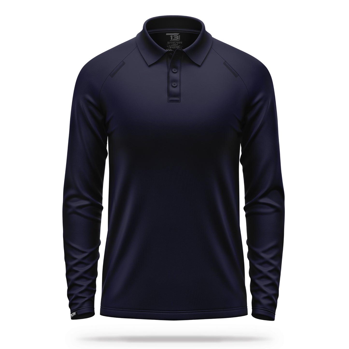 [UNMARKED] Men's Performance Polo Long Sleeve [NVY]-13 Fifty Apparel