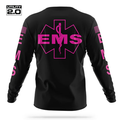[EMS] Men's Utility 2.0 Long Sleeve [BLK/PNK]