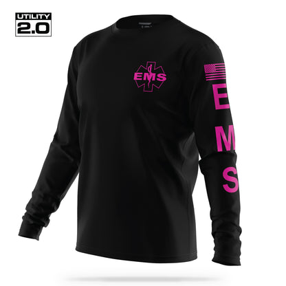 [EMS] Men's Utility 2.0 Long Sleeve [BLK/PNK]
