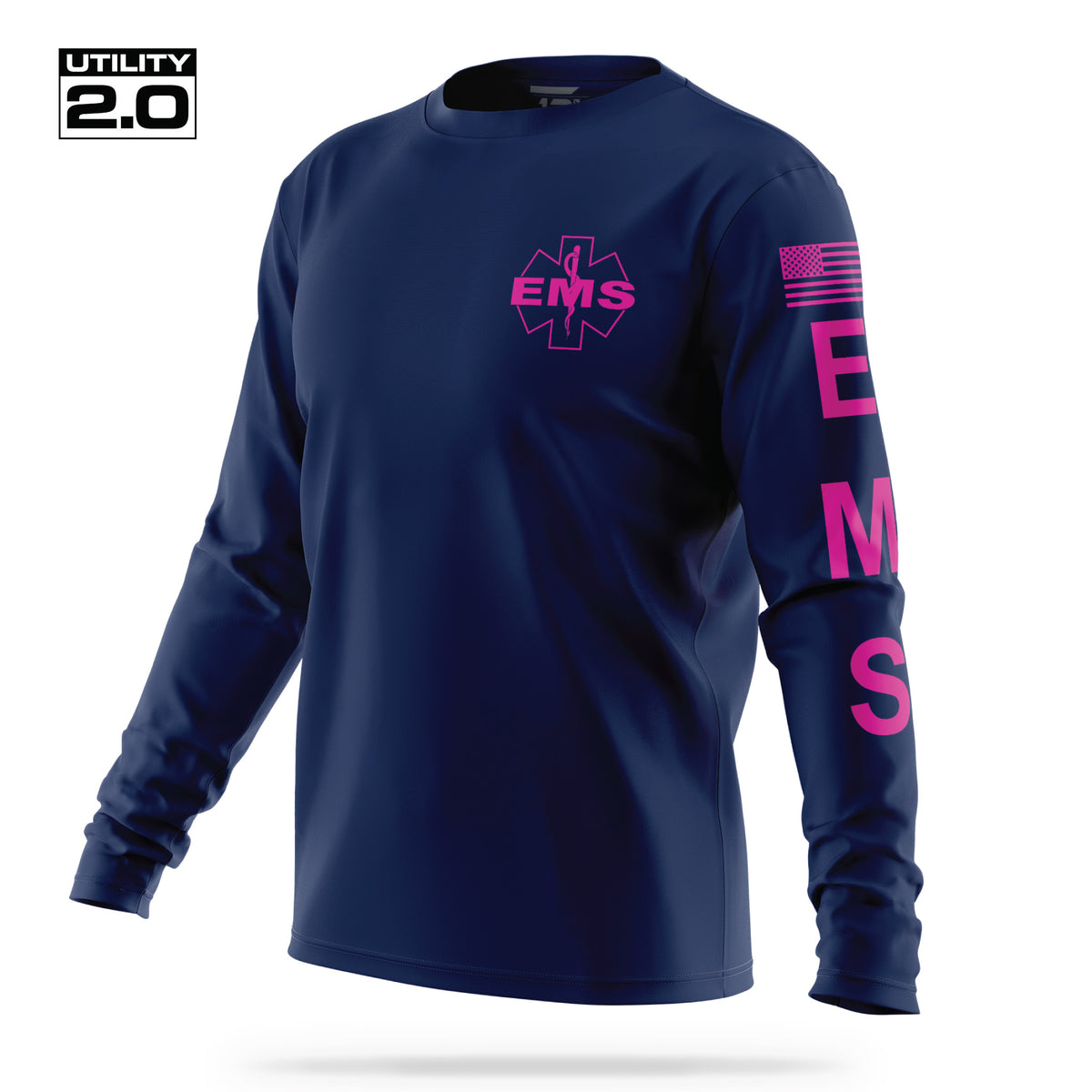 [EMS] Men's Utility 2.0 Long Sleeve [NVY/PNK]