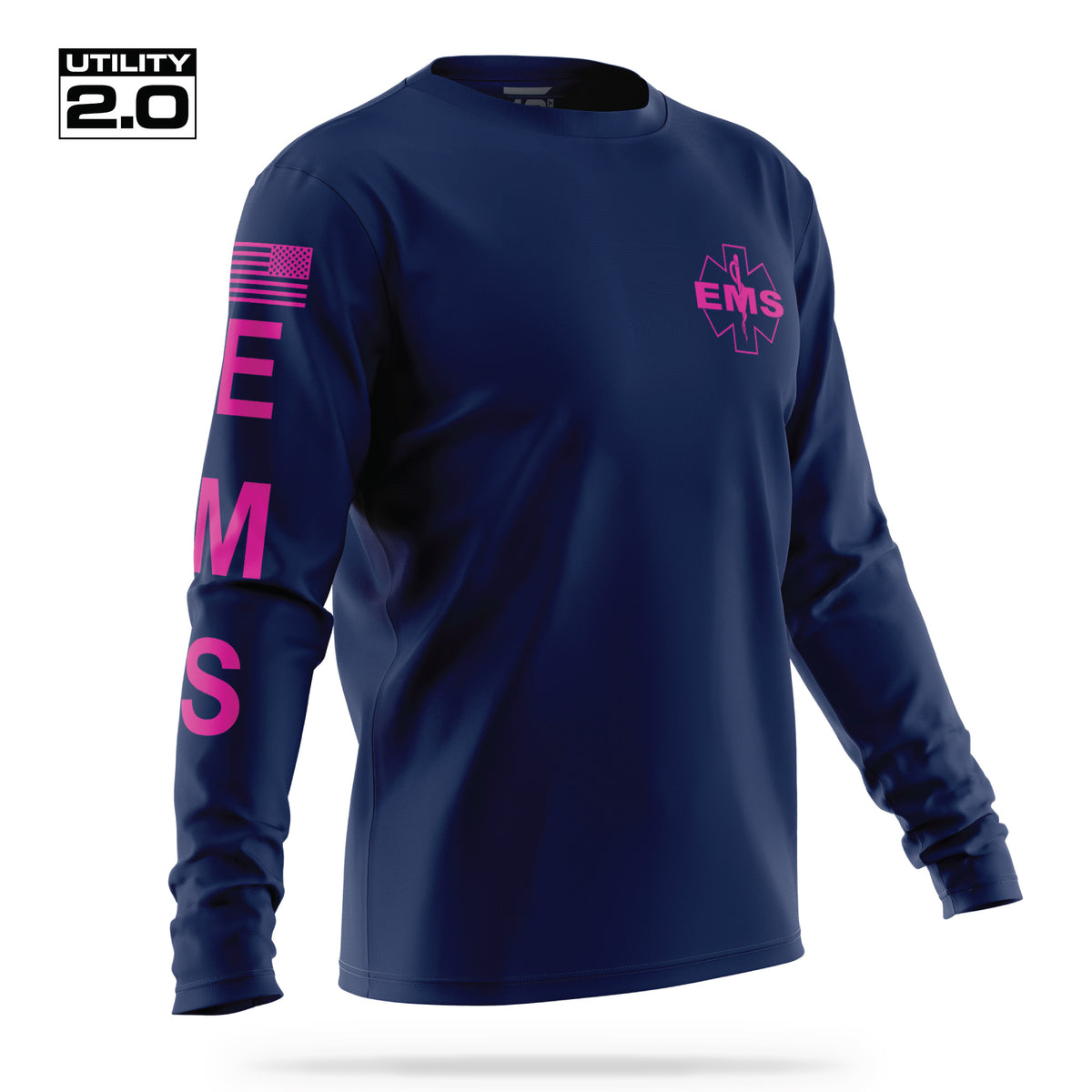 [EMS] Men's Utility 2.0 Long Sleeve [NVY/PNK]