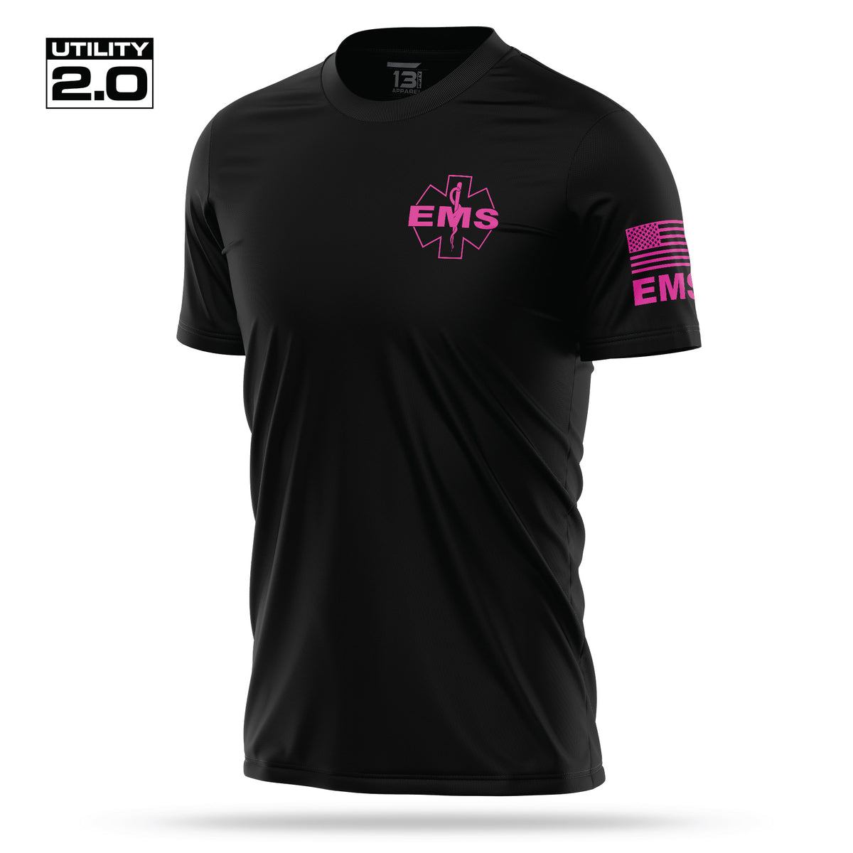 [EMS] Men's Utility 2.0 Short Sleeve [BLK/PNK]
