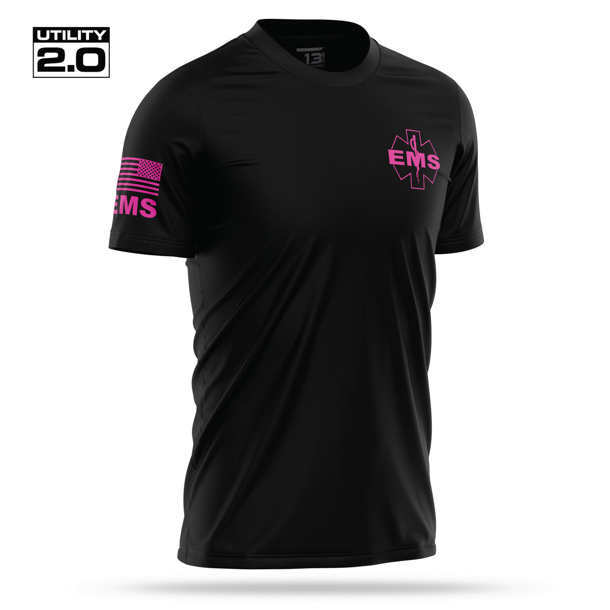 [EMS] Men's Utility 2.0 Short Sleeve [BLK/PNK]