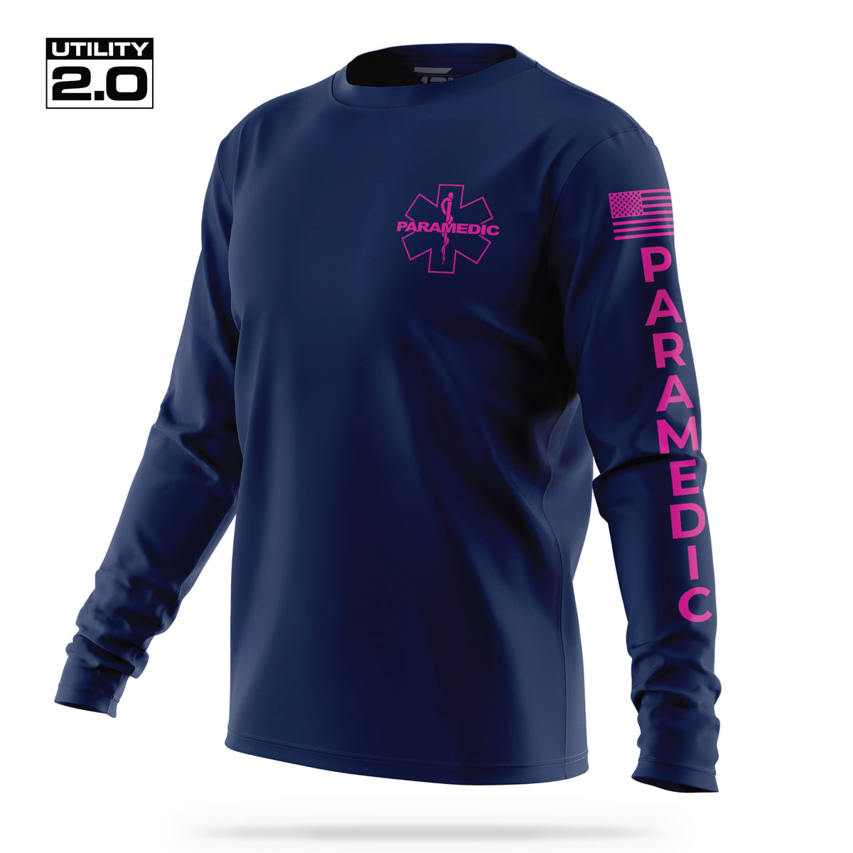 [PARAMEDIC] Men's Utility 2.0 Long Sleeve [NVY/PNK]