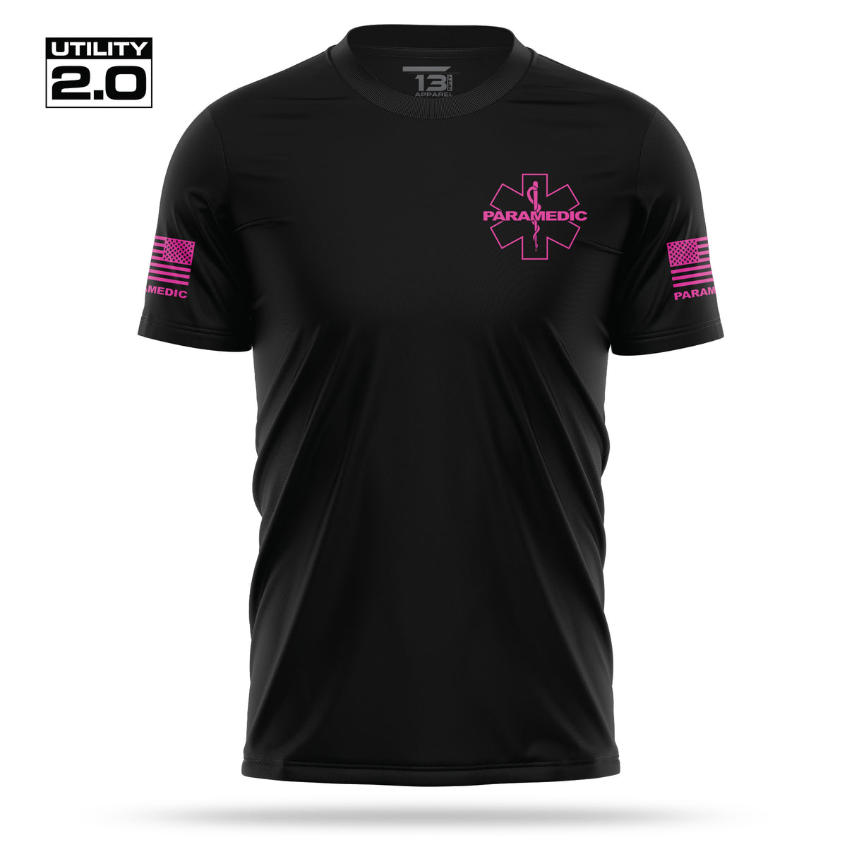 [PARAMEDIC] Men's Utility 2.0 Short Sleeve [BLK/PNK]