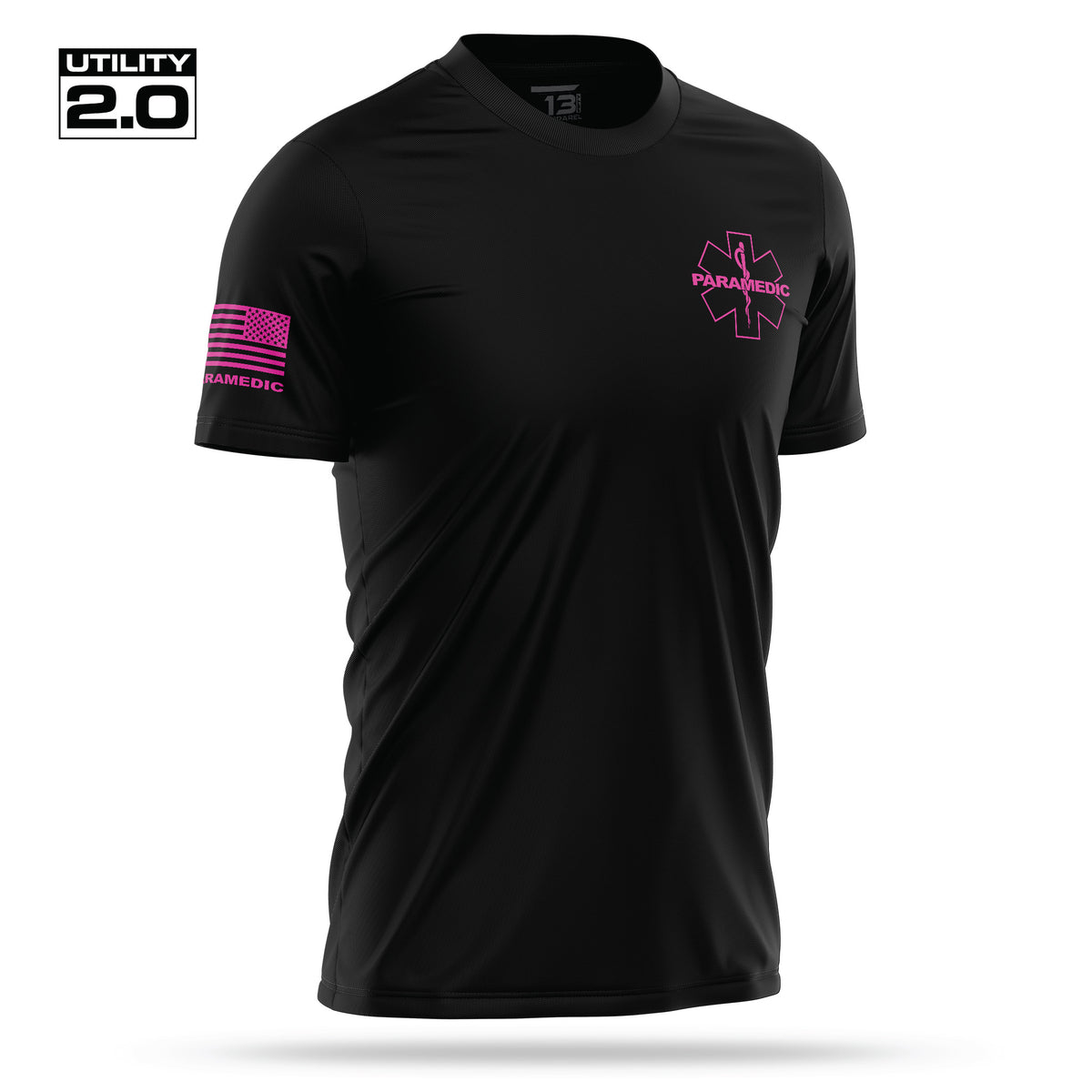 [PARAMEDIC] Men's Utility 2.0 Short Sleeve [BLK/PNK]