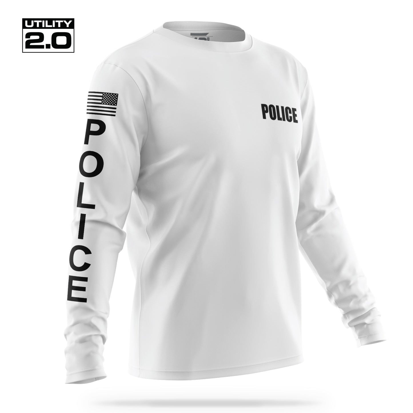 [POLICE] Men's Utility 2.0 Long Sleeve [WHT/BLK]