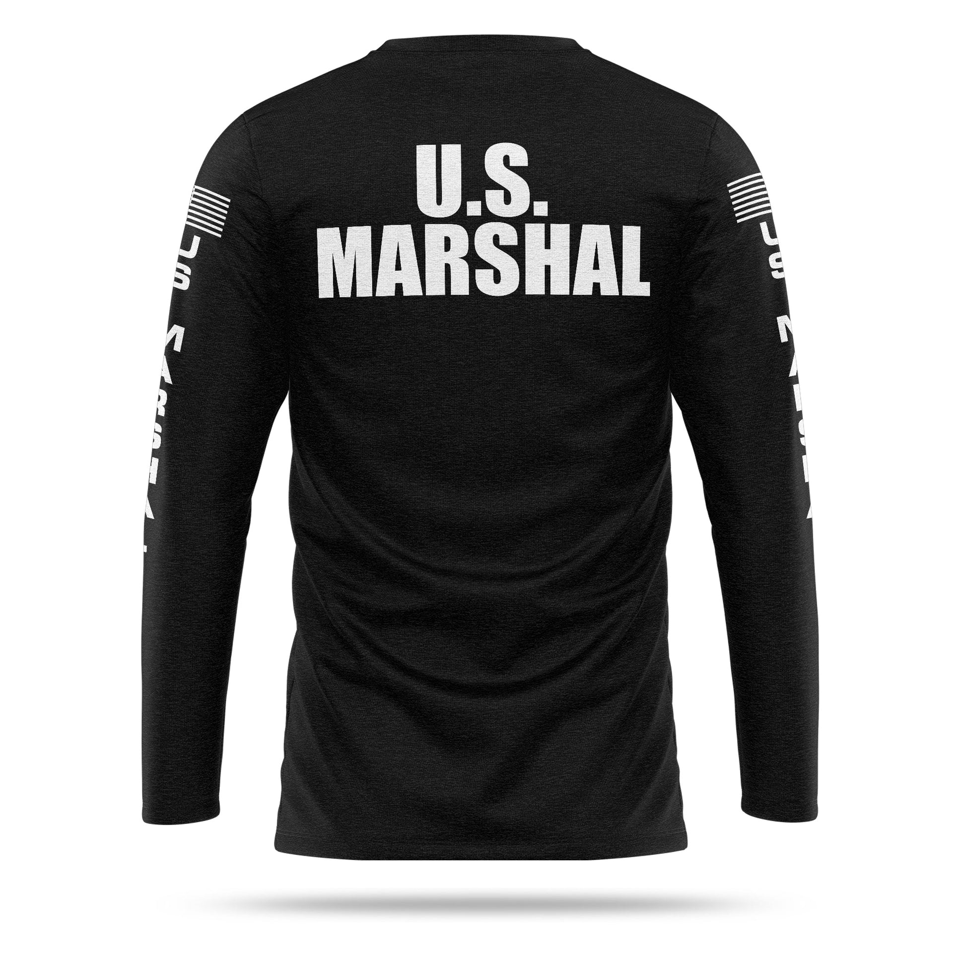 [U.S. MARSHAL] Cotton Blend Long Sleeve [BLK/WHT]-13 Fifty Apparel