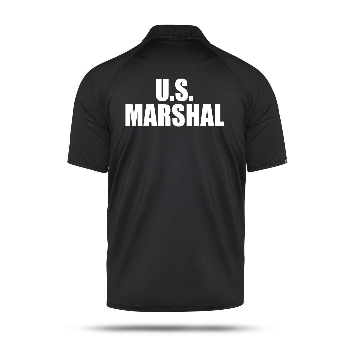 [U.S. MARSHAL] Men's Performance Polo [BLK/WHT]﻿﻿ 13 Fifty Apparel 