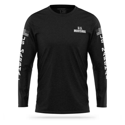 [U.S. MARSHAL] Reflective Cotton Blend Long Sleeve [BLK/REF]-13 Fifty Apparel