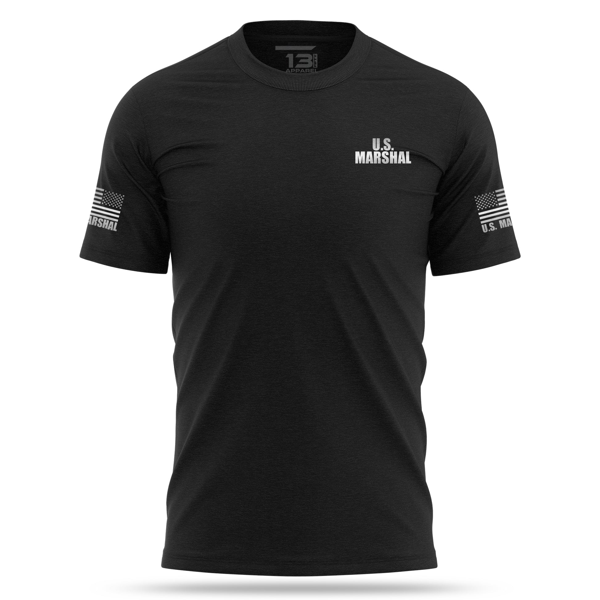 [U.S. MARSHAL] Reflective Cotton Blend Shirt [BLK/REF] ﻿-13 Fifty Apparel