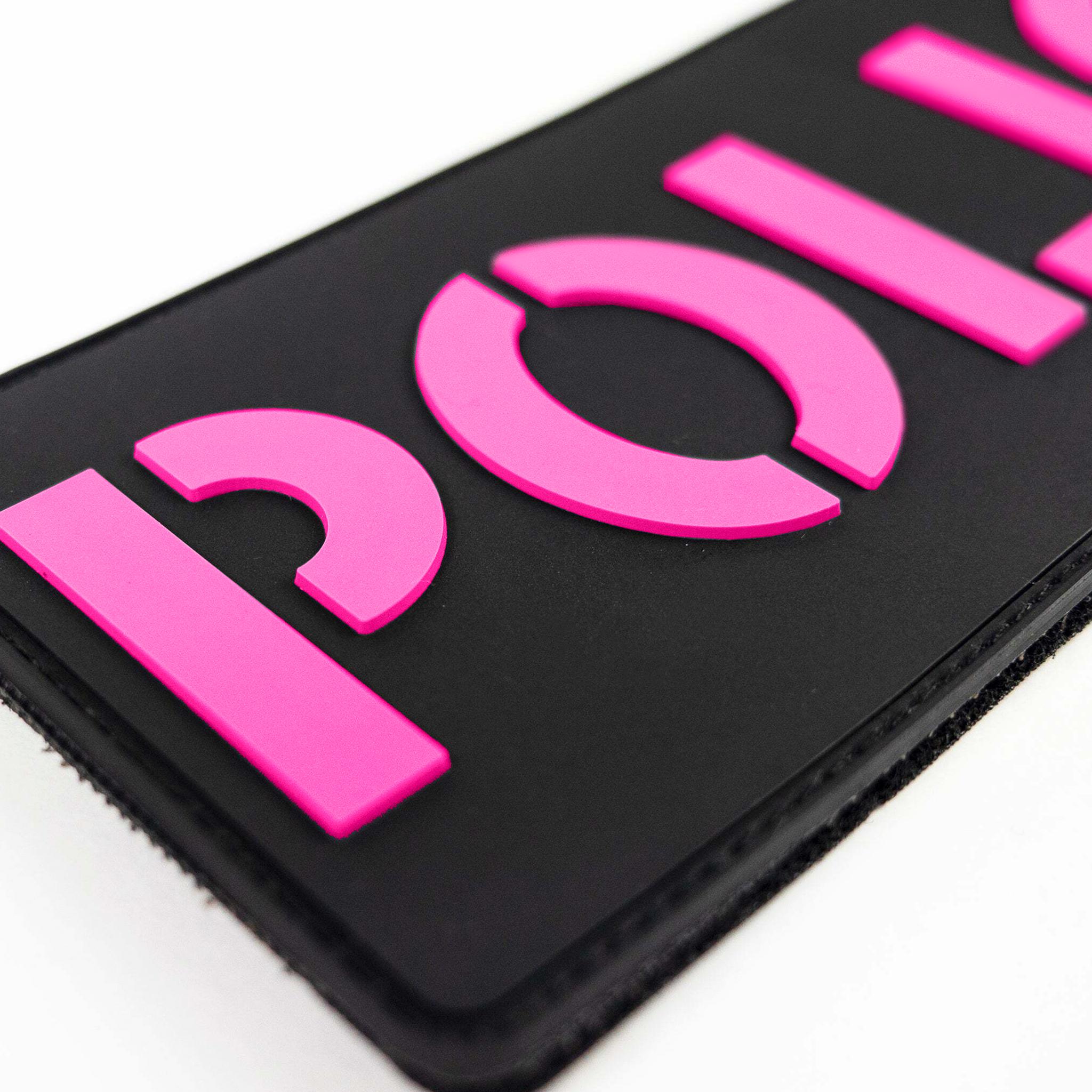 [WARRIOR23] PVC Operator Patch POLICE [PINK] 4X1-13 Fifty Apparel