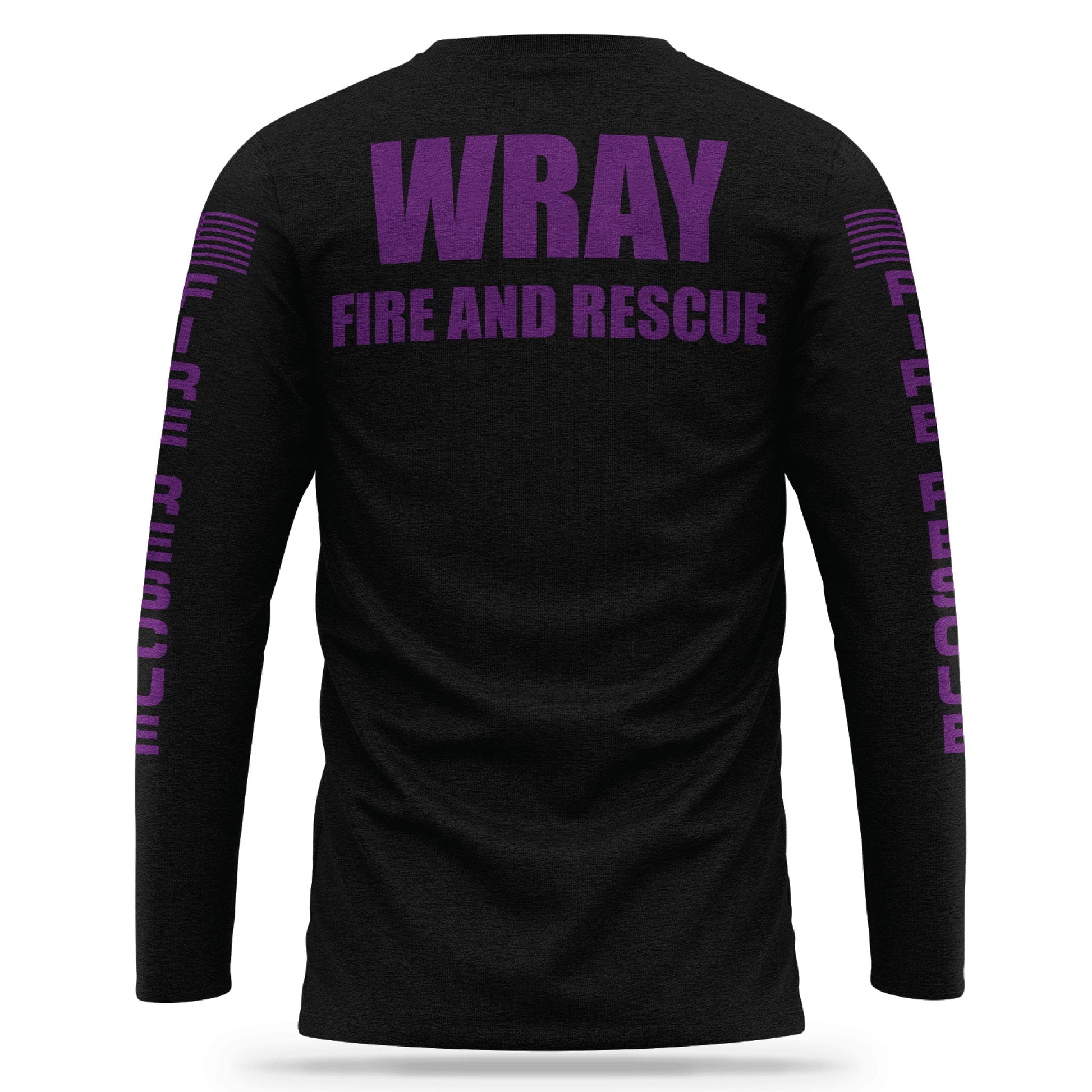 [WRAY FIRE & RESCUE] Cotton Blend Long Sleeve [BLK/PRP]-13 Fifty Apparel