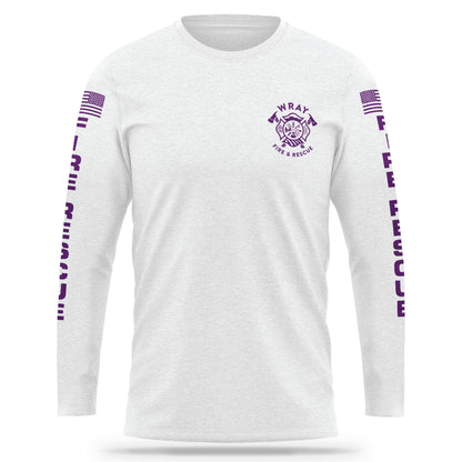 [WRAY FIRE & RESCUE] Cotton Long Sleeve [WHT/PRP]-13 Fifty Apparel