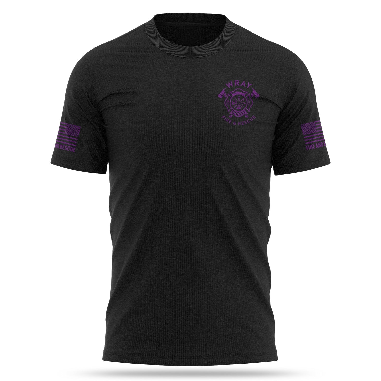 [WRAY FIRE & RESCUE] Cotton Shirt [BLK/PRP]-13 Fifty Apparel