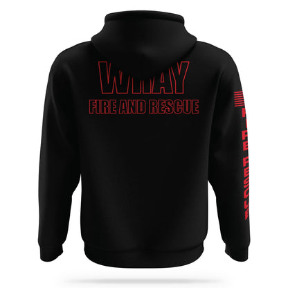 [WRAY FIRE & RESCUE] Performance Hoodie 2.0 [BLK/RED]-13 Fifty Apparel