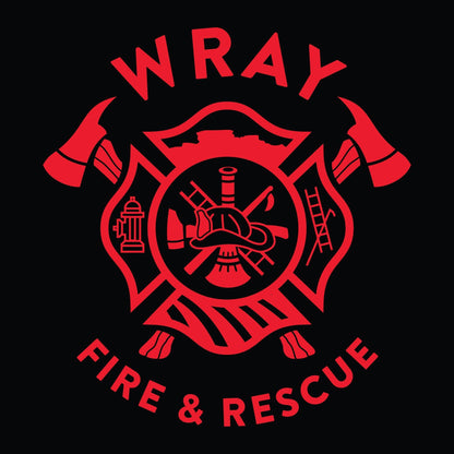 [WRAY FIRE & RESCUE] Performance Hoodie 2.0 [BLK/RED]-13 Fifty Apparel