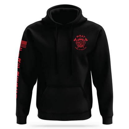 [WRAY FIRE & RESCUE] Performance Hoodie 2.0 [BLK/RED]-13 Fifty Apparel