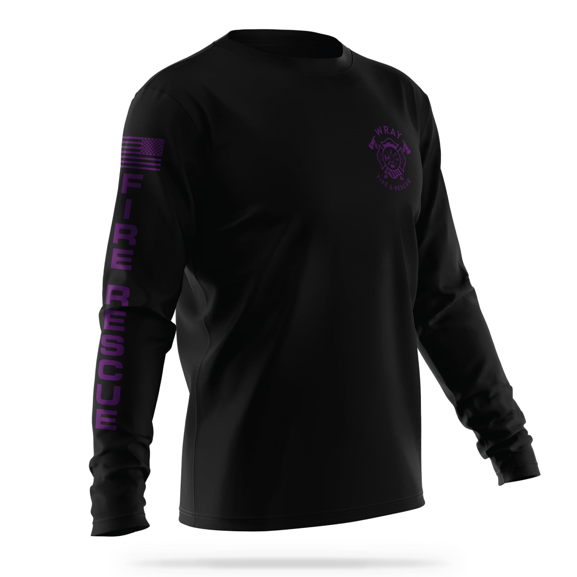 [WRAY FIRE & RESCUE] Utility Long Sleeve [BLK/PRP]-13 Fifty Apparel