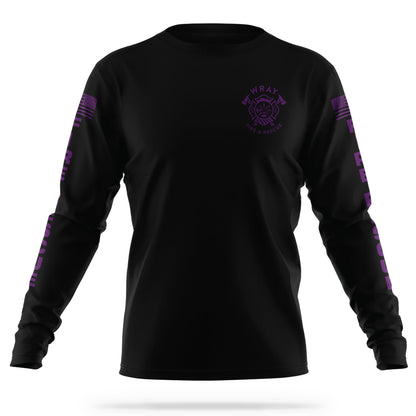 [WRAY FIRE & RESCUE] Utility Long Sleeve [BLK/PRP]-13 Fifty Apparel