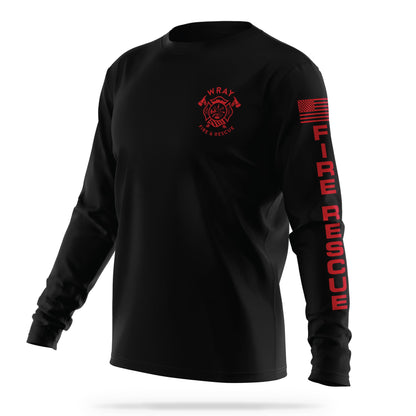 [WRAY FIRE & RESCUE] Utility Long Sleeve [BLK/RED]-13 Fifty Apparel