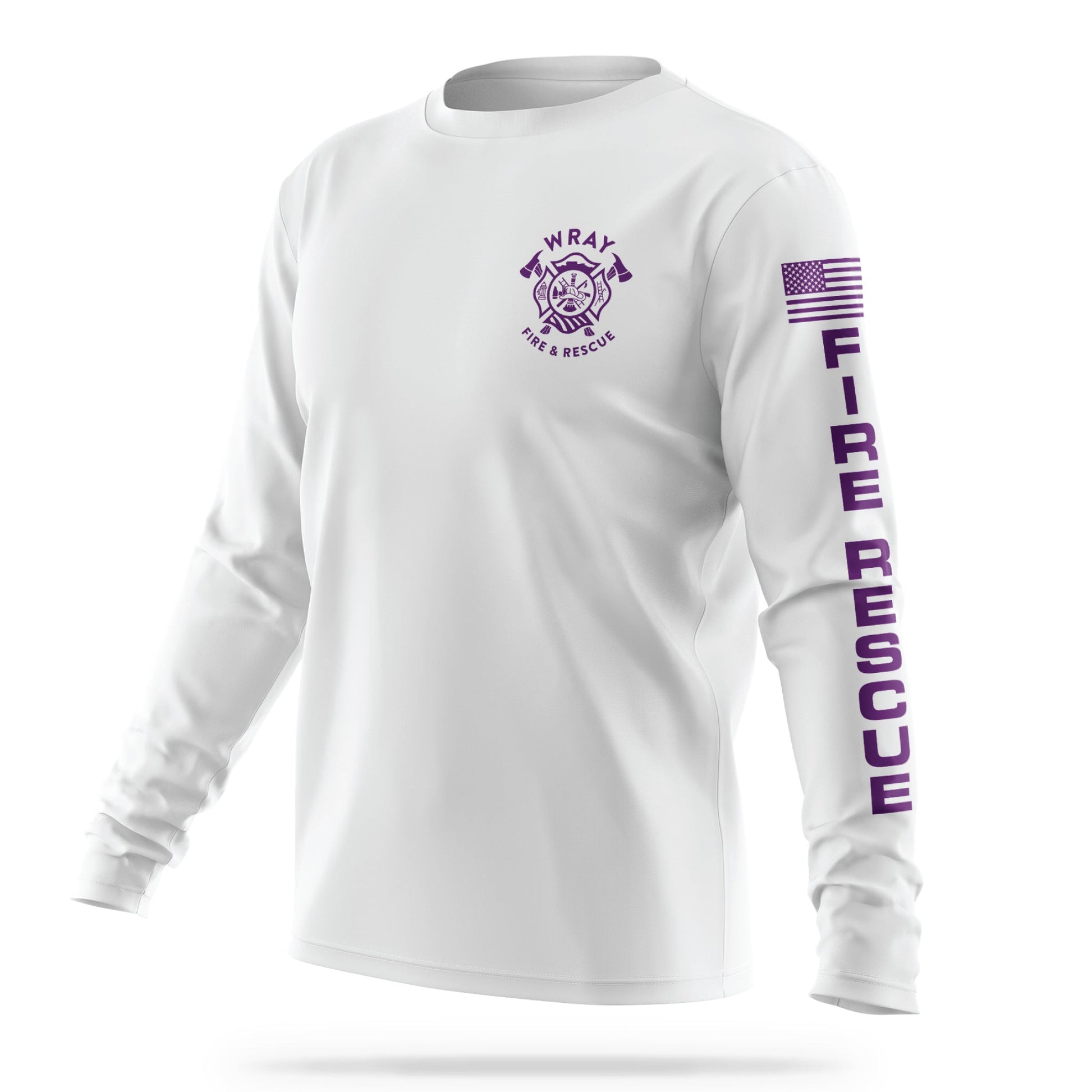 [WRAY FIRE & RESCUE] Utility Long Sleeve [WHT/PRP]-13 Fifty Apparel