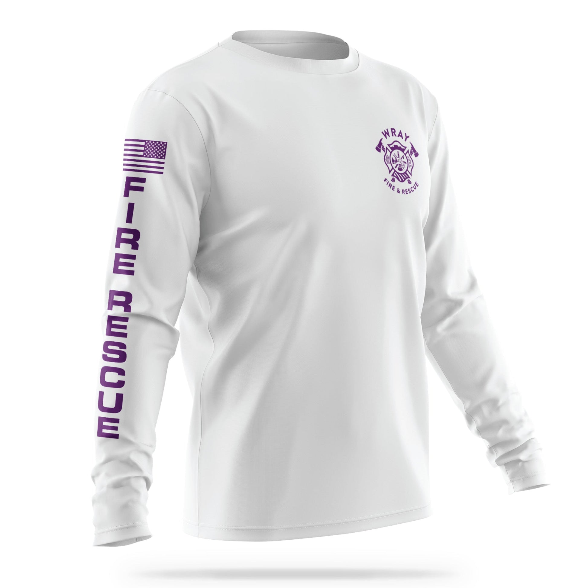 [WRAY FIRE & RESCUE] Utility Long Sleeve [WHT/PRP]-13 Fifty Apparel