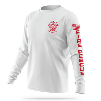 [WRAY FIRE & RESCUE] Utility Long Sleeve [WHT/RED]-13 Fifty Apparel