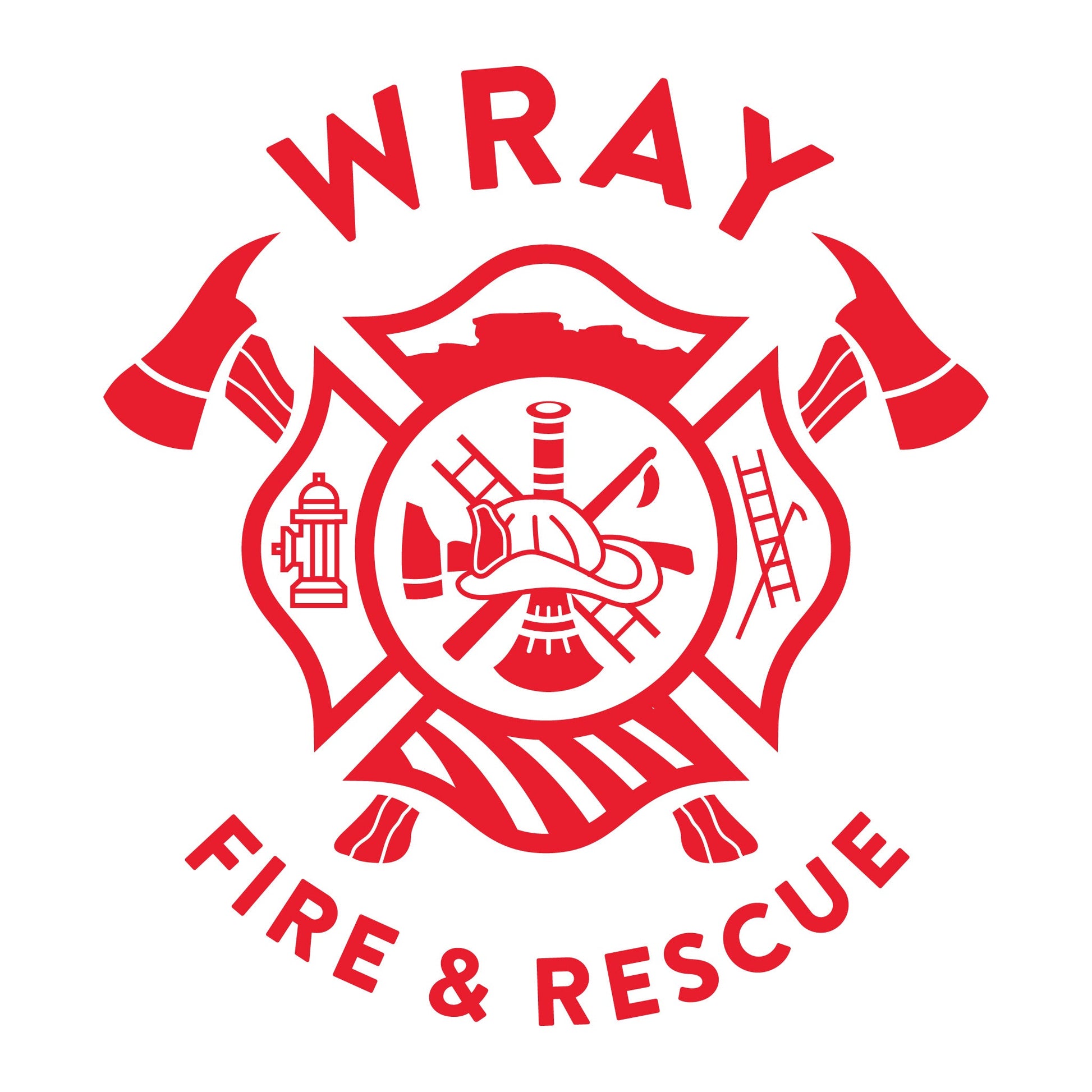 [WRAY FIRE & RESCUE] Utility Long Sleeve [WHT/RED]-13 Fifty Apparel